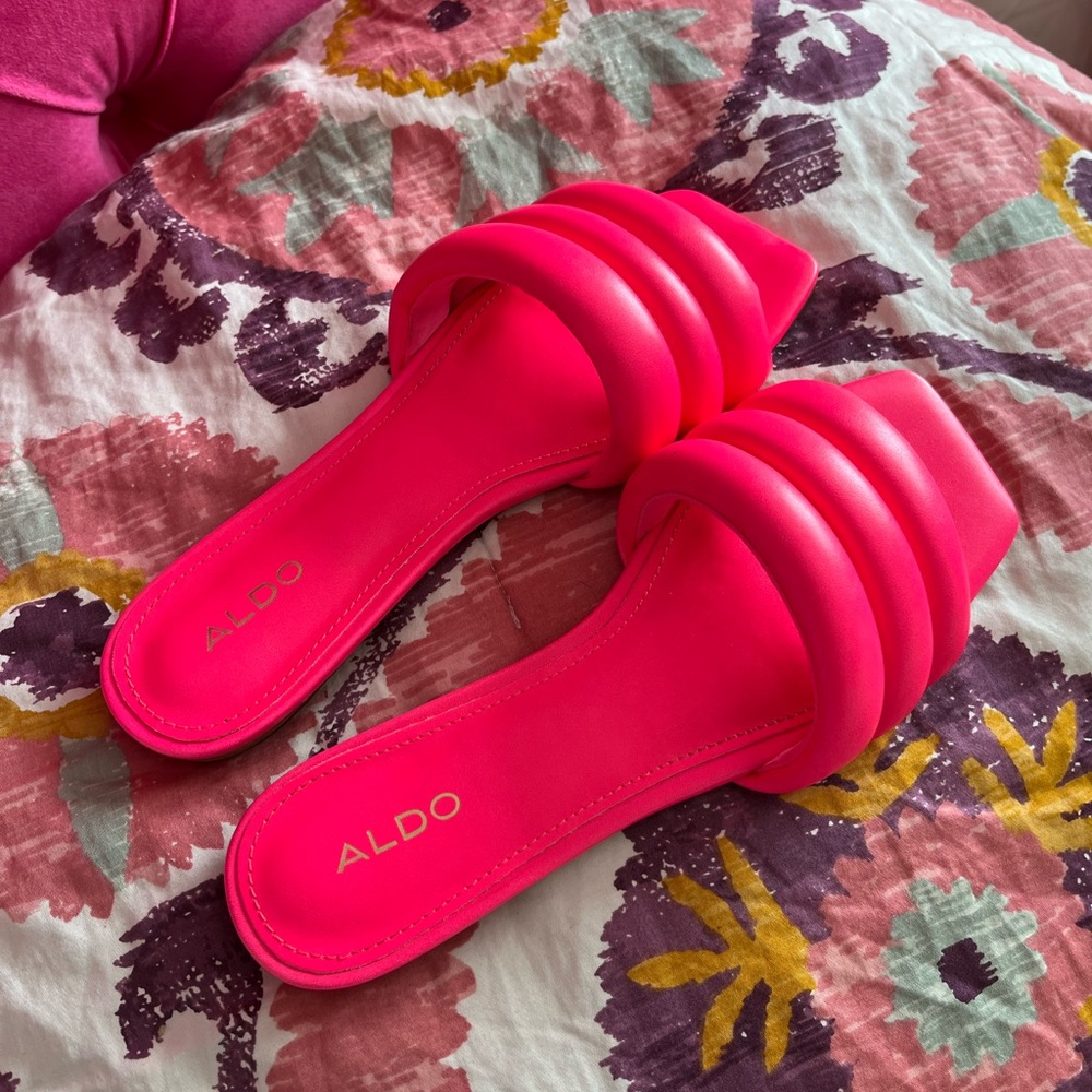 Hot pink Aldo Slides (Woman’s size 9)